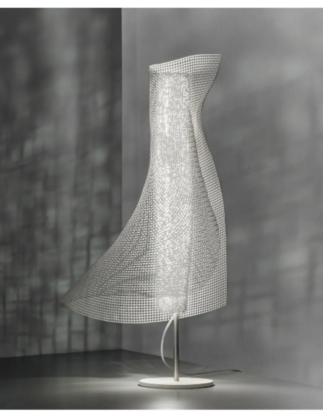 Lampara de mesa Clara - a-emotional light - Lámpara de diseño inspiracional, acabado blanco