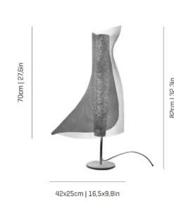 Lampara de mesa Clara - a-emotional light - Lámpara de diseño inspiracional, acabado blanco