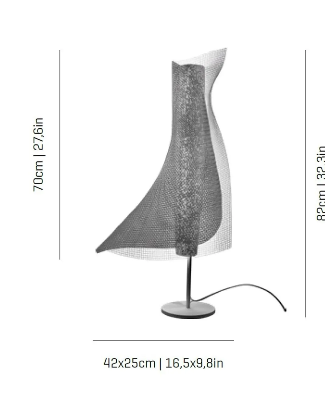 Lampara de mesa Clara - a-emotional light - Lámpara de diseño inspiracional, acabado blanco