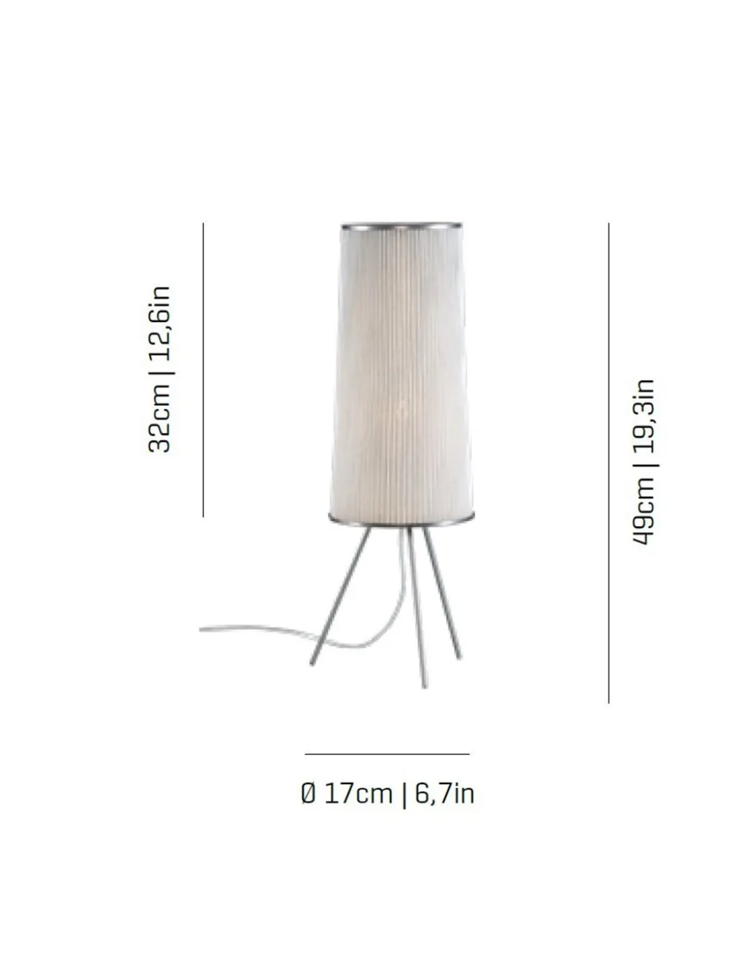 Lampara de mesa Ura - a - emotional light - Lámpara trípode de malla decorativa