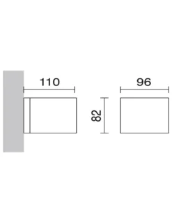 LED aluminium outdoor wall lamp - Isora - Dopo - Novolux