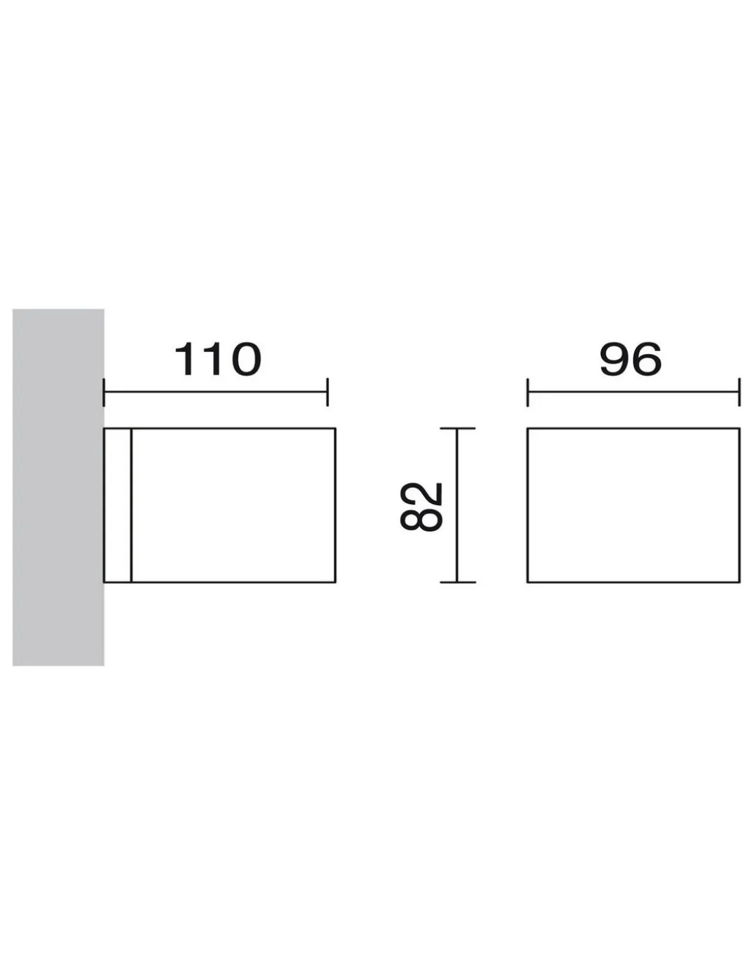 LED aluminium outdoor wall lamp - Isora - Dopo - Novolux