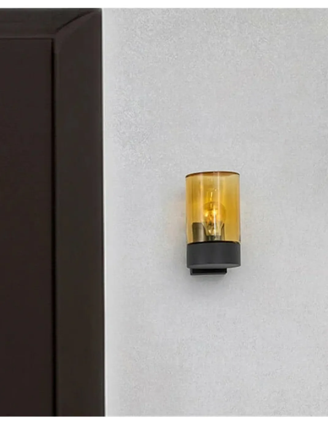 Lámpara aplique a pared para exterior Kila – Faro – Lámpara con cristal transparente, IP65, 20 cm