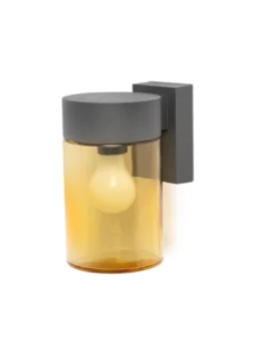 Lámpara aplique a pared para exterior Kila – Faro – Lámpara con cristal transparente, IP65, 20 cm