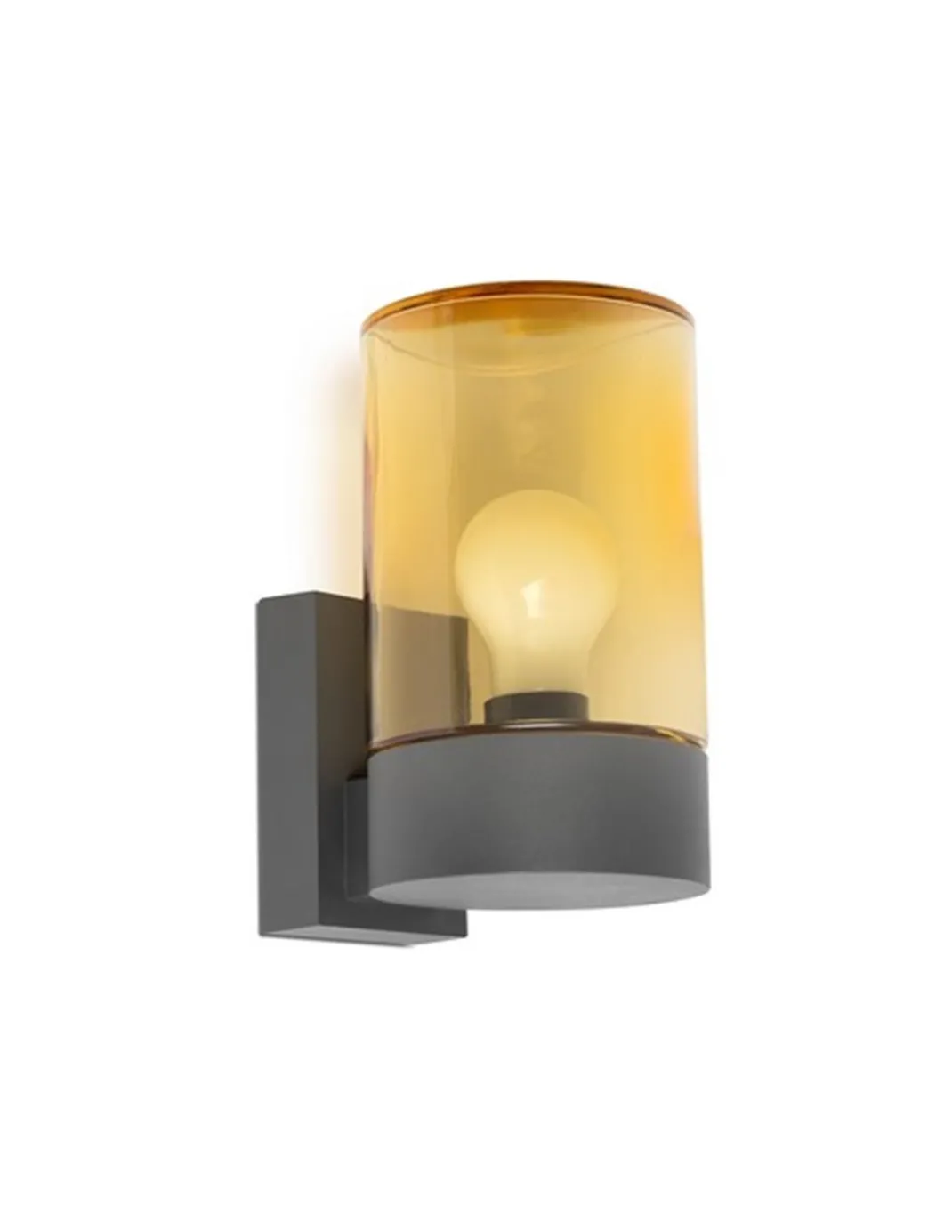Lámpara aplique a pared para exterior Kila – Faro – Lámpara con cristal transparente, IP65, 20 cm