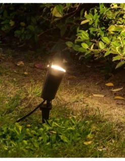 Lámpara aplique con estaca Toni - Faro - Foco de exterior orientable anticorrosivo, acabado negro