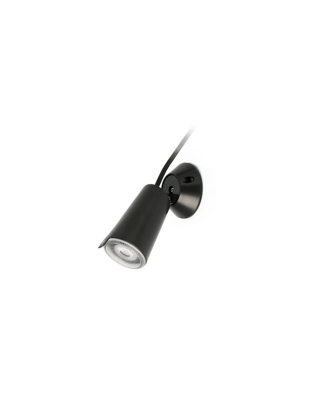 Lámpara aplique con estaca Toni - Faro - Foco de exterior orientable anticorrosivo, acabado negro