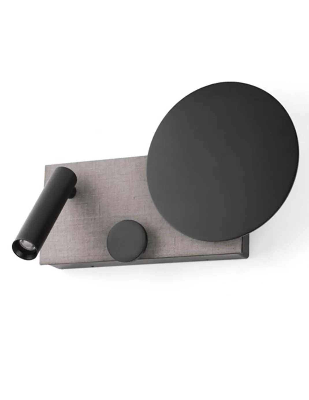 Lámpara aplique derecho con lector Klee – Faro – Acero gris, Atenuable, COB LED 2700K