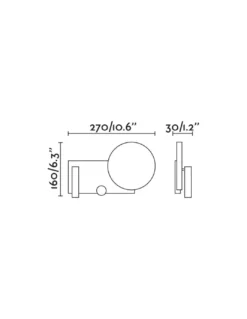 Lámpara aplique derecho con lector Klee – Faro – Acero gris, Atenuable, COB LED 2700K