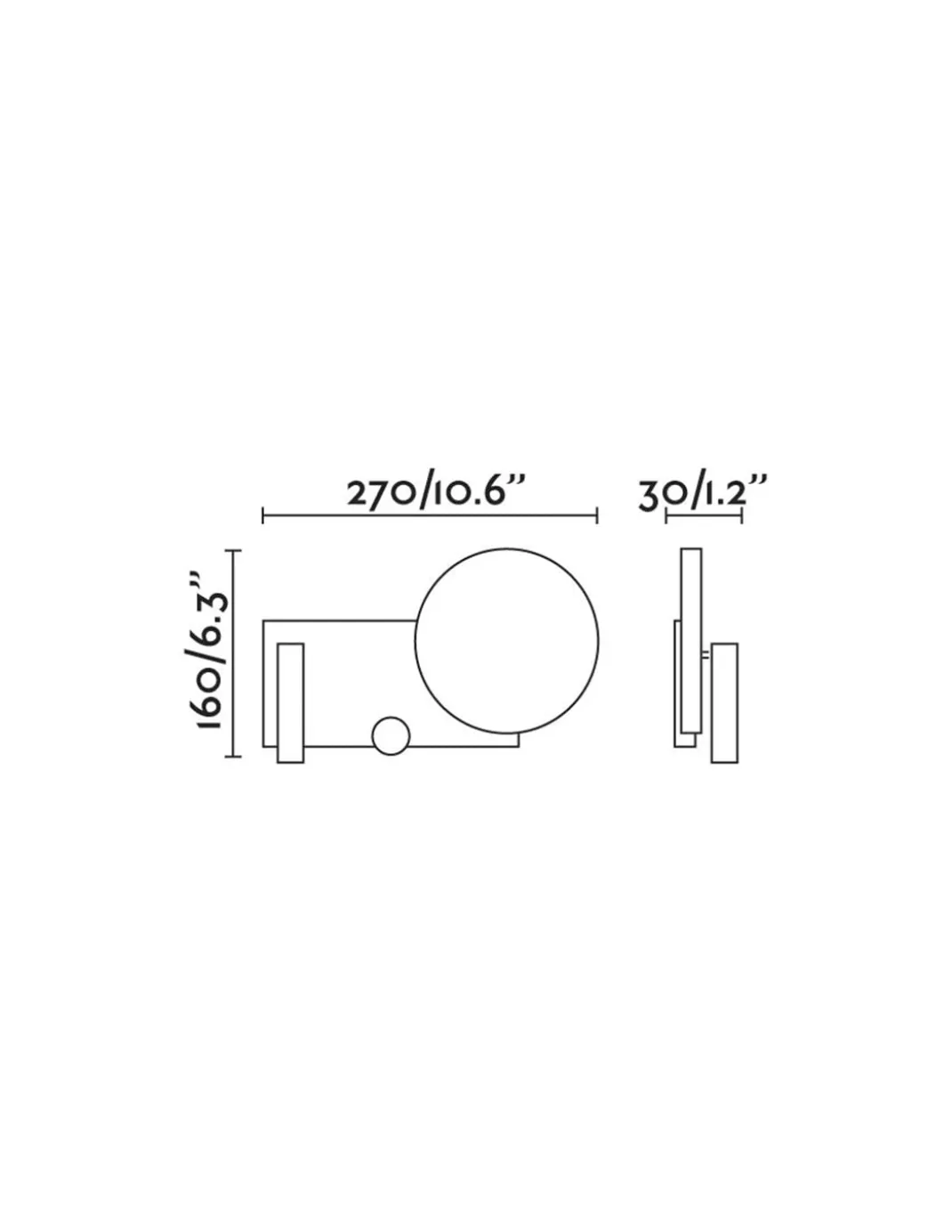 Lámpara aplique derecho con lector Klee – Faro – Acero gris, Atenuable, COB LED 2700K