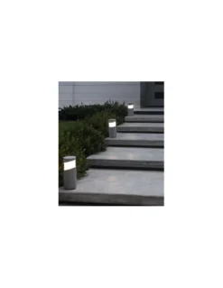 Lámpara baliza Block - Faro - Baliza exterior de cemento, forma ovalada