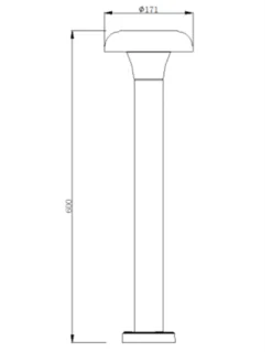 Lámpara baliza de exterior Arena - Iberlamp - Lámpara de aluminio