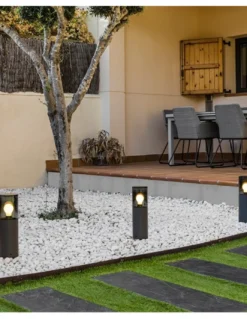 Lámpara baliza para exterior Kila – Faro – Lámpara IP65, 40-70 cm