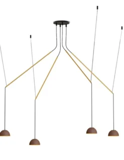 Lámpara colgante Absidiola 4 Movil - Luxcambra - Lámpara con 4 luces móviles