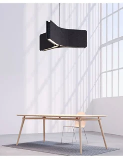 Lámpara colgante acústica Warawara – Luz Negra – Pantalla de fieltro PET, lámpara LED