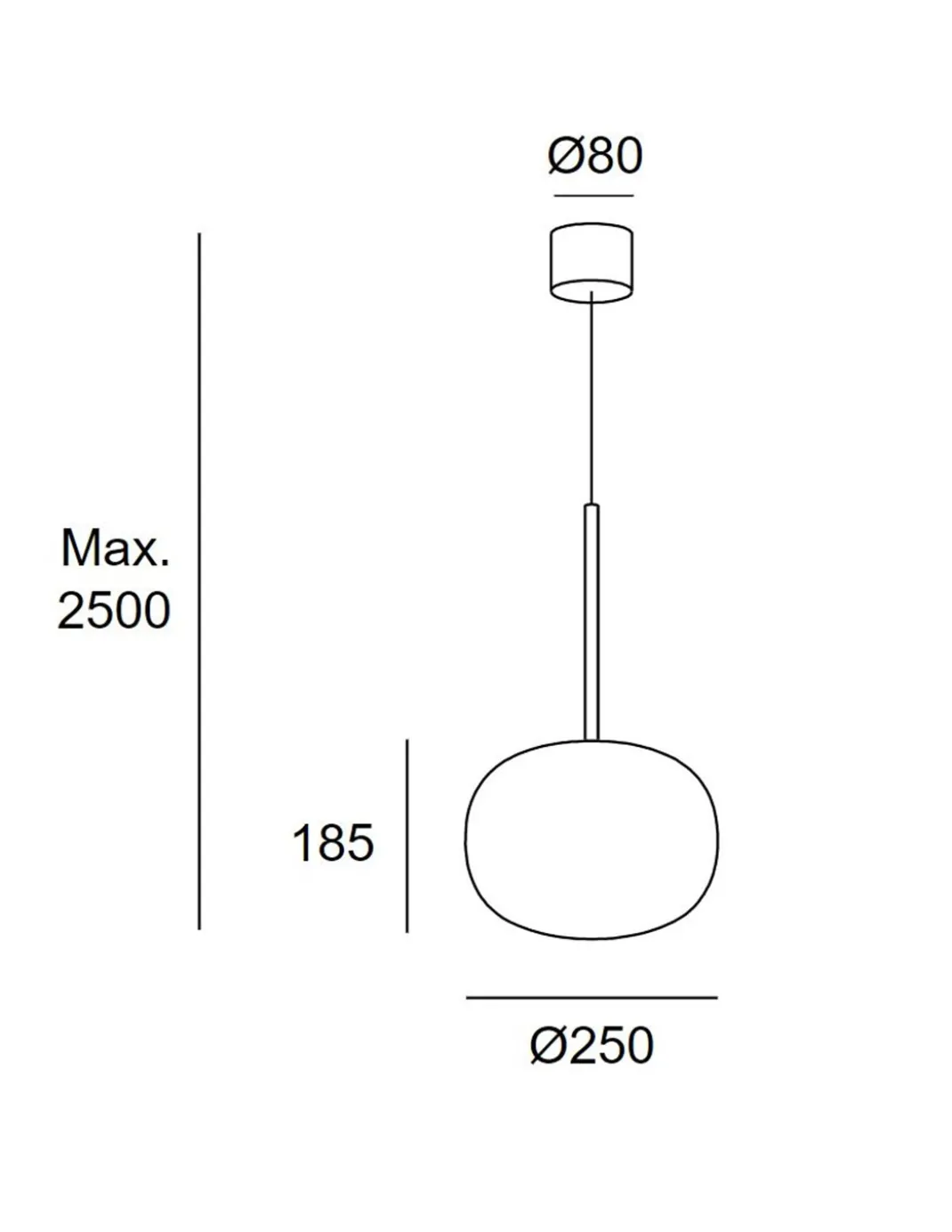 Lámpara colgante Alive – LedsC4 – Lámpara de cristal tipo bola, LED 2700K 454 lm