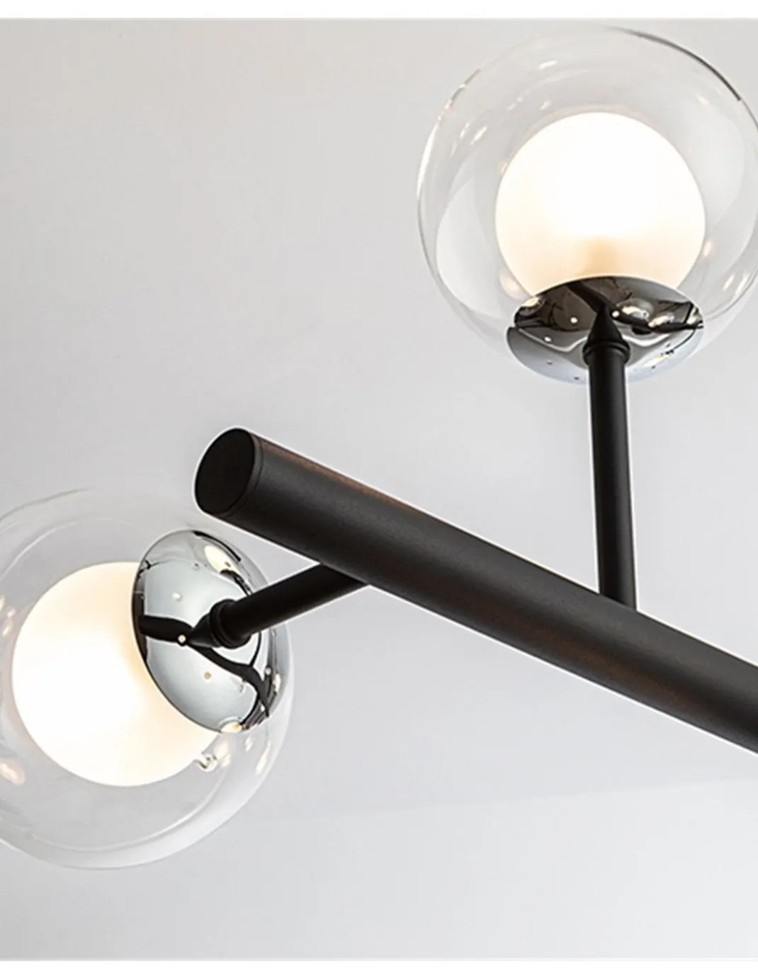Lámpara colgante Altais - Schuller - Lámpara vintage decorativa negra de cristal, 9 luces