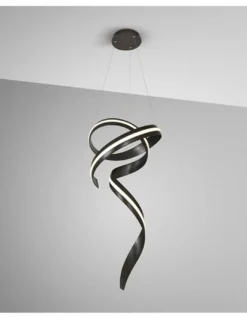 Lámpara colgante Amara - Schuller - Lámpara minimalista vertical, negra