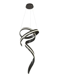 Lámpara colgante Amara - Schuller - Lámpara minimalista vertical, negra