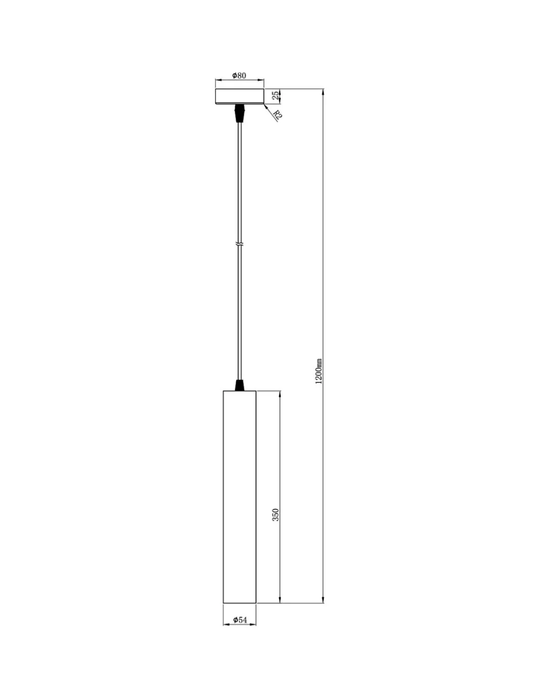 Lámpara colgante Antia – AJP – Lámpara tubular minimalista