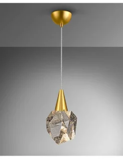 Lámpara colgante Aquaria – Schuller – Tulipa de cristal macizo, altura regulable