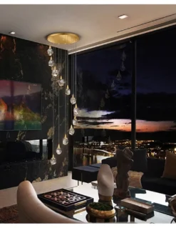Lámpara colgante Aquaria 12 – Schuller – 12 tulipas de cristal macizo, lámpara LED decorativa