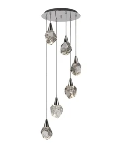 Lámpara colgante Aquaria 6 – Schuller – Diseño decorativo, tulipas de cristal macizo