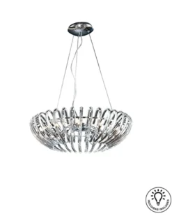 Lámpara colgante Ariadna – Schuller – Pantalla de cristal transparente en 2 colores