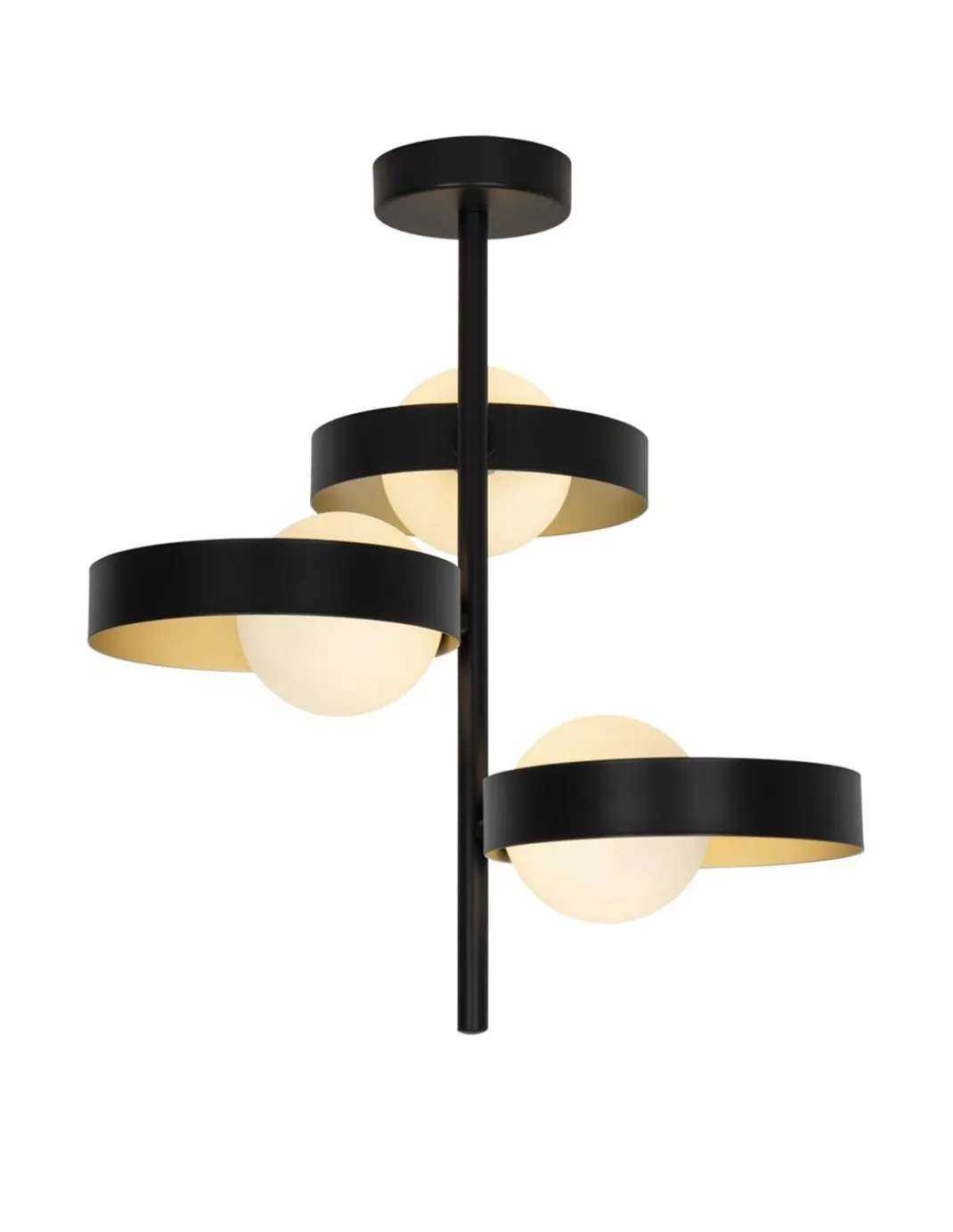 Lámpara colgante Arianna - AJP - Lámpara de techo retro, 3 luces, acabado negro