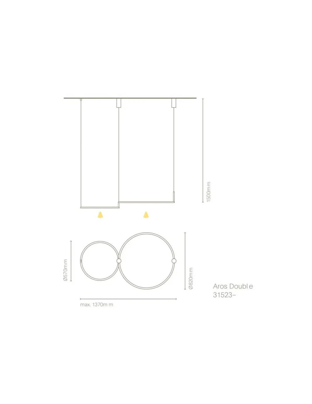 Lámpara colgante Aros Double - Nexia