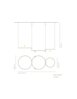Lámpara colgante Aros Triple - Nexia - Lámpara LED 83W
