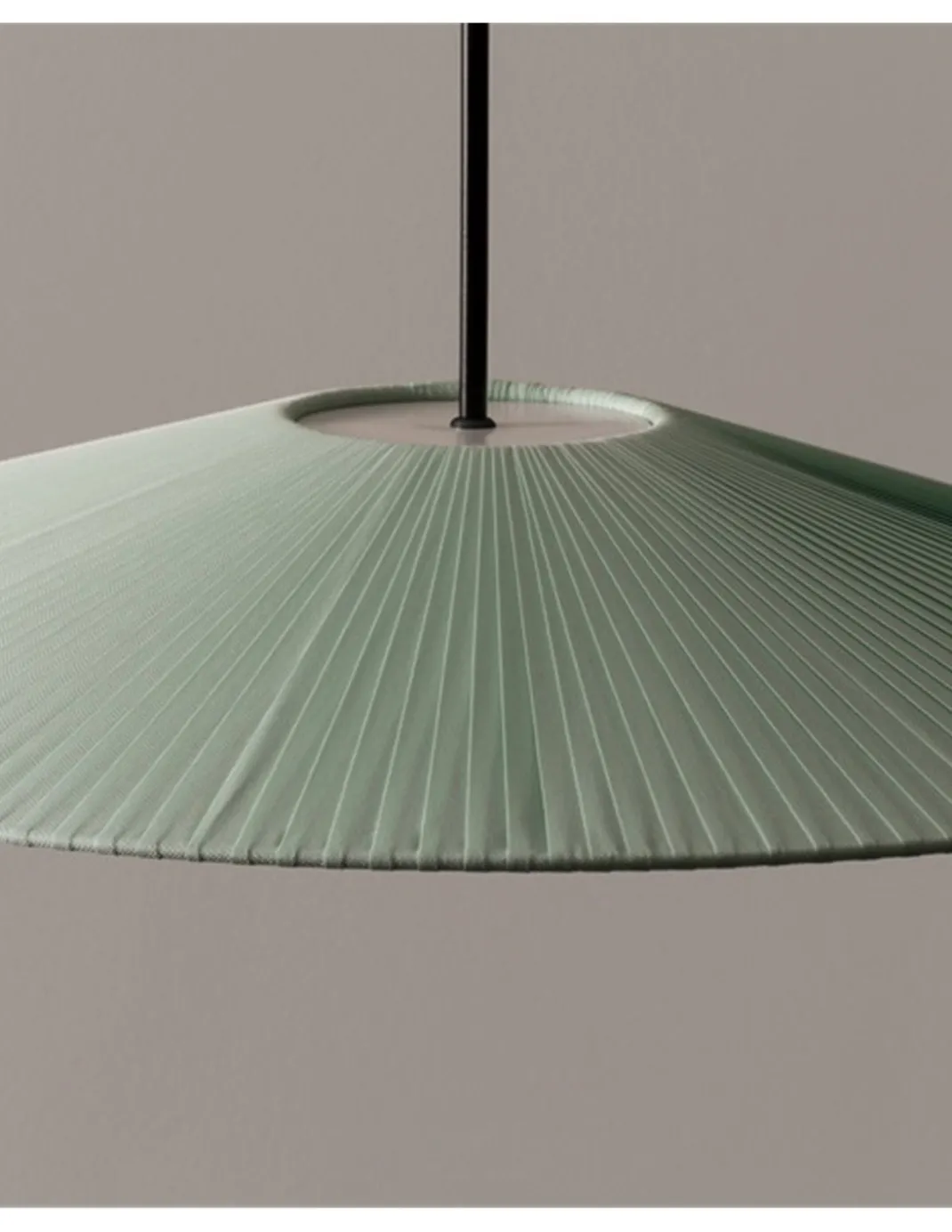 Lámpara colgante Artic - Milán - Pantalla cinta verde turquesa y crema