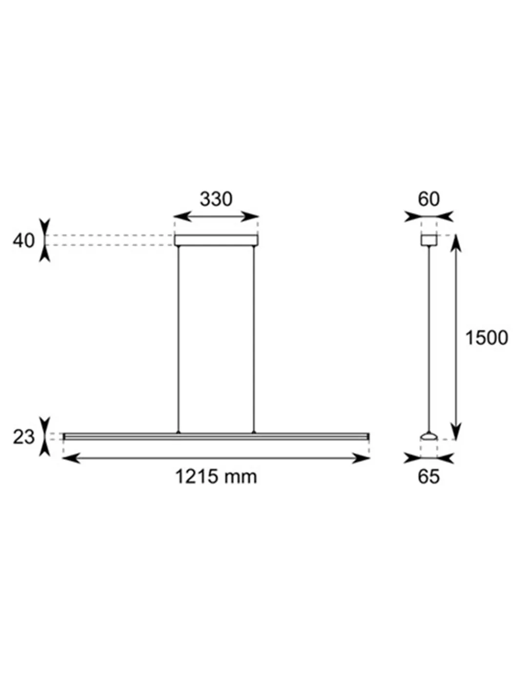Lámpara colgante Atila - Conalux - Lámpara lineal LED, IP44