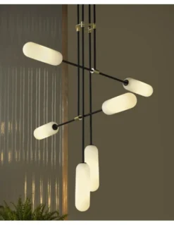 Lámpara colgante Atil – Aromas – Lámpara de techo con tulipas de vidrio opal, LED 2700K