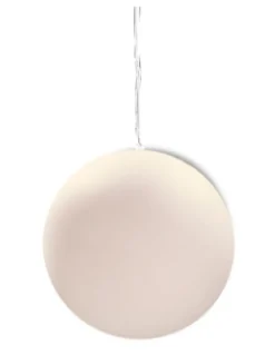 Lámpara colgante Avoriaz – Mantra – Lámpara de exterior tipo bola Chill out, 35-40-50 cm, blanca