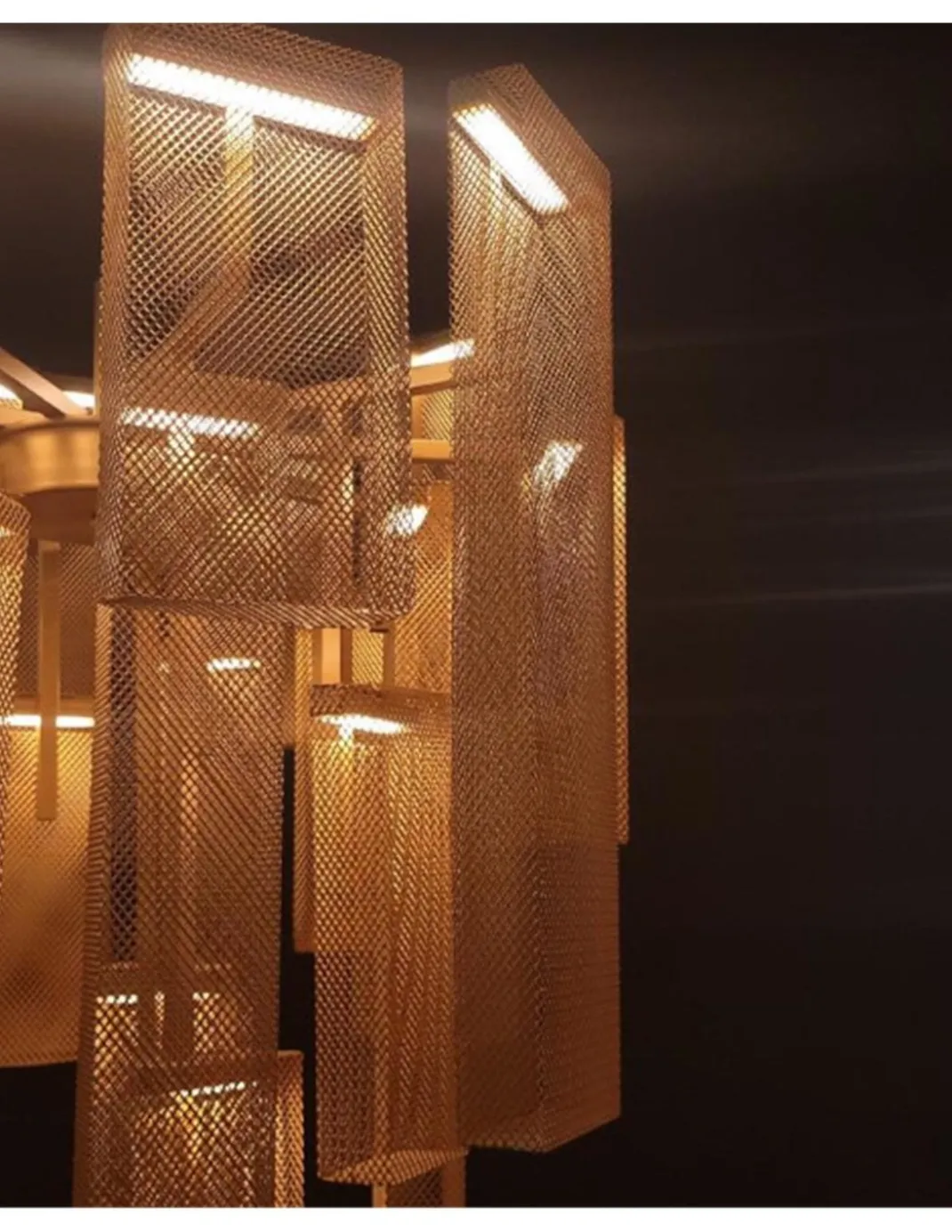Lámpara colgante Babylon – MYO – Lámpara regulable de acero en dorado, 86 cm