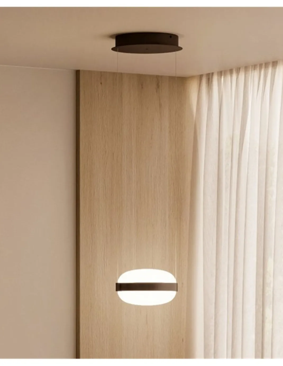 Lámpara colgante Beaded S1 - B.lux - Suspensión individual con doble difusor de vidrio soplado