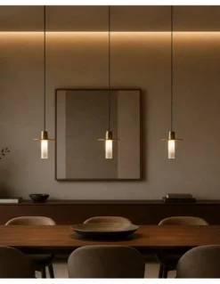 Lámpara colgante Beira S160 - B.lux - Suspensión cilíndrica de vidrio con luz focal