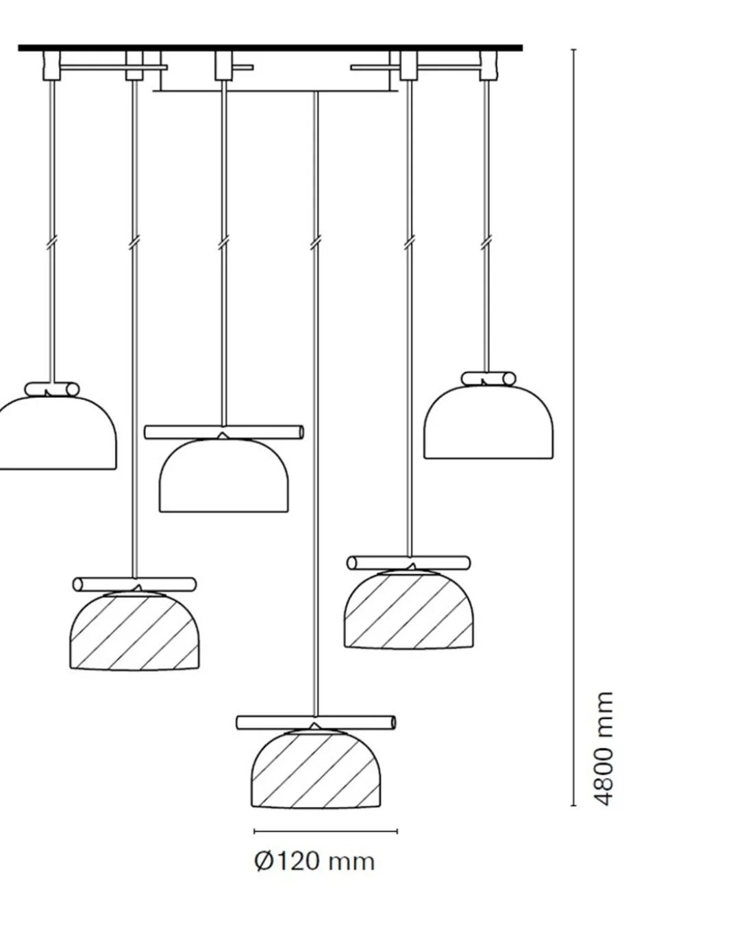 Lámpara colgante Belle Chandelier 04 - Nexia - Araña moderna con 6 luces