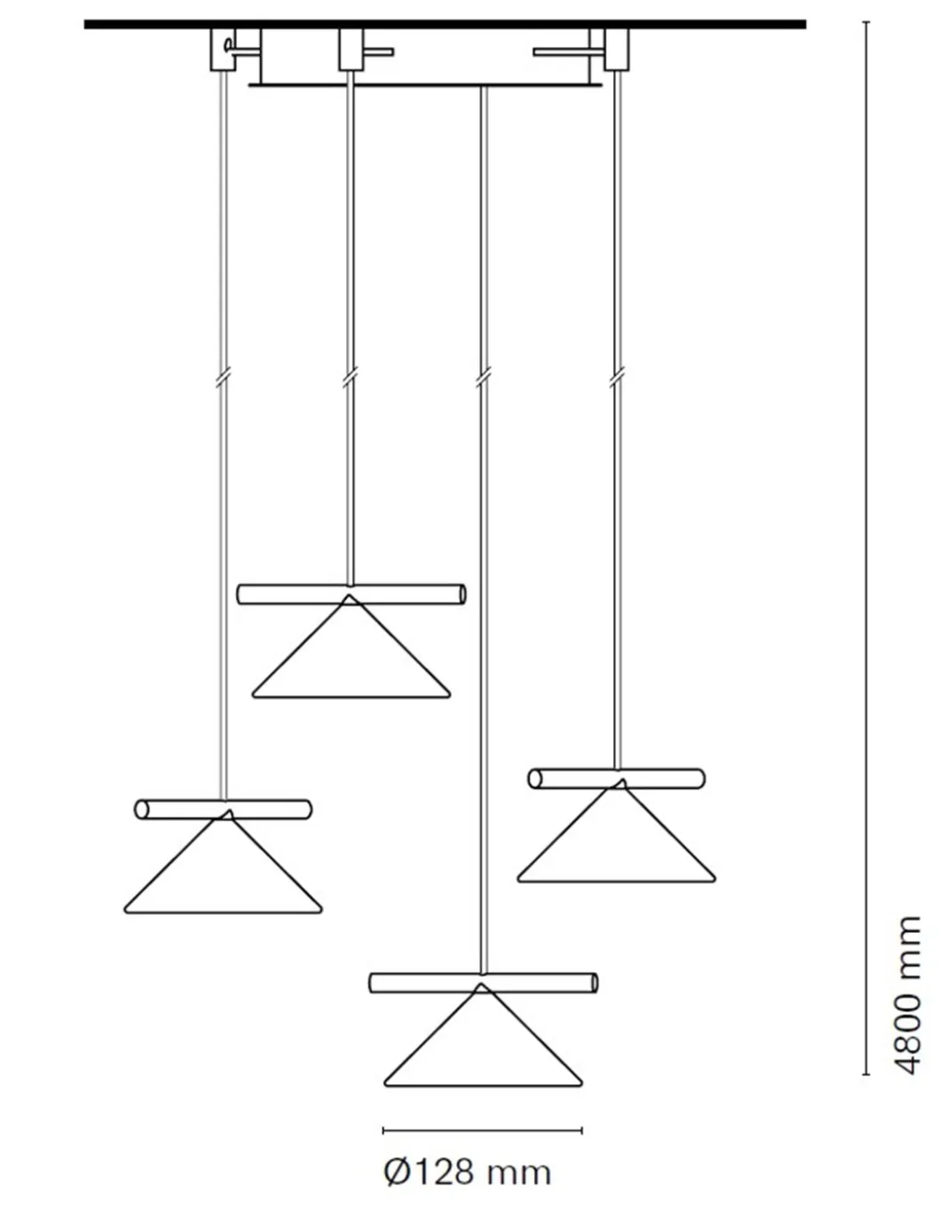 Lámpara colgante Belle Chandelier 02 - Nexia - Lámpara moderna con 4 luces