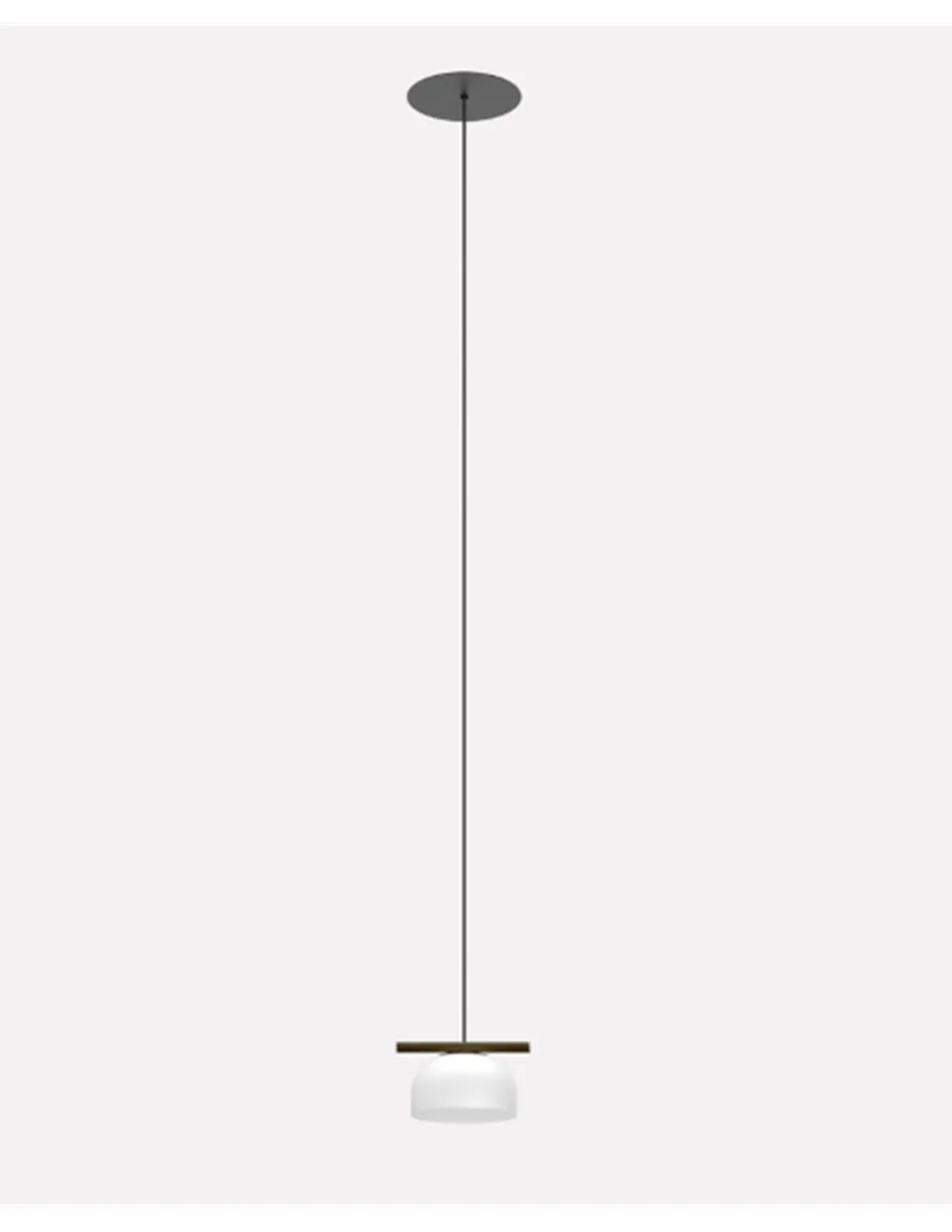 Lámpara colgante Belle Single Cristal - Nexia - Pantalla de vidrio
