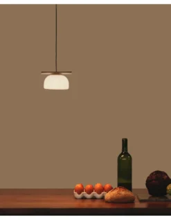 Lámpara colgante Belle Single Cristal - Nexia - Pantalla de vidrio