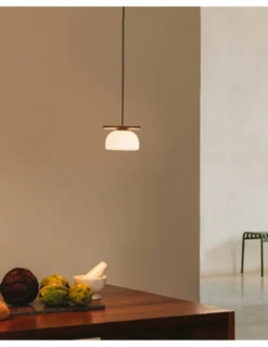 Lámpara colgante Belle Single Cristal - Nexia - Pantalla de vidrio