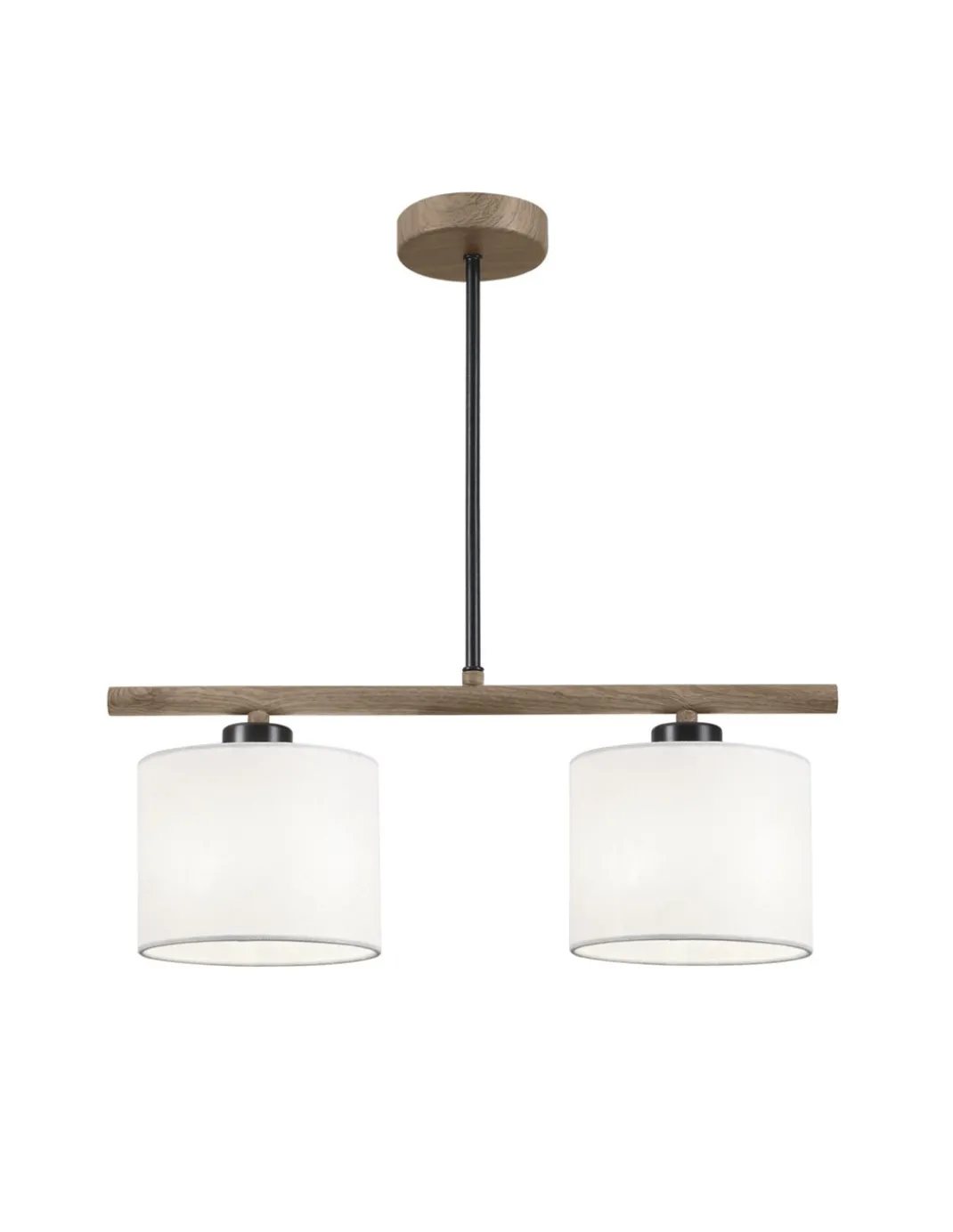 Lámpara colgante Berta – AJP – Diseño nórdico con 2 luces, pantalla de tela