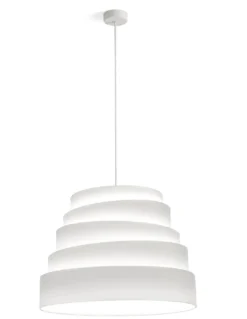 Lámpara colgante Blur – Massmi – Lámpara decorativa con pantalla de algodón opaco, Difusor de pergamino