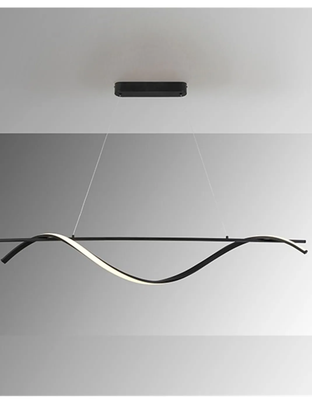 Lámpara colgante Boa – Schuller – Lámpara minimalista LED, acabado negro mate