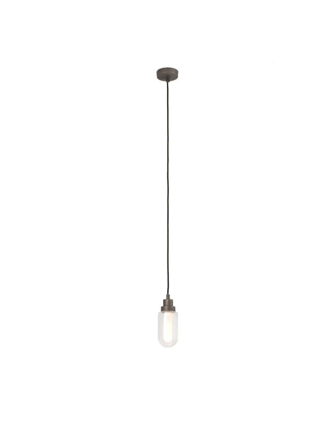 Lámpara colgante Brume - Faro - LED gris matelizado para baño IP44