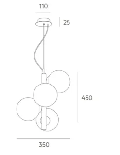 Lámpara colgante Buble - Massmi - Lámpara decorativa diseño vintage tipo bola