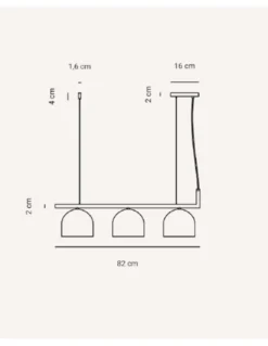 Lámpara colgante Camila – Fokobu – Lámpara de techo lineal de 3 luces