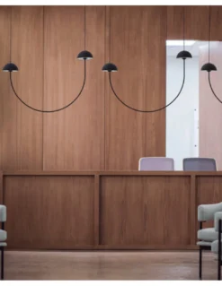 Lámpara colgante Champignon – Luxcambra – Diseño minimalista negro, lámpara LED